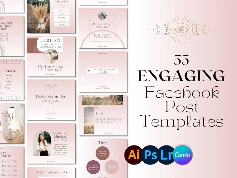 Facebook Post Canva Template, Budget Template Facebook, Facebook Template Canva for Coaches, Social Media Post, Facebook Marketing
